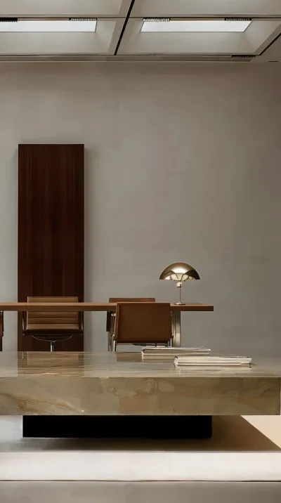 Концепция офиса инвестиционной компании. Травертин