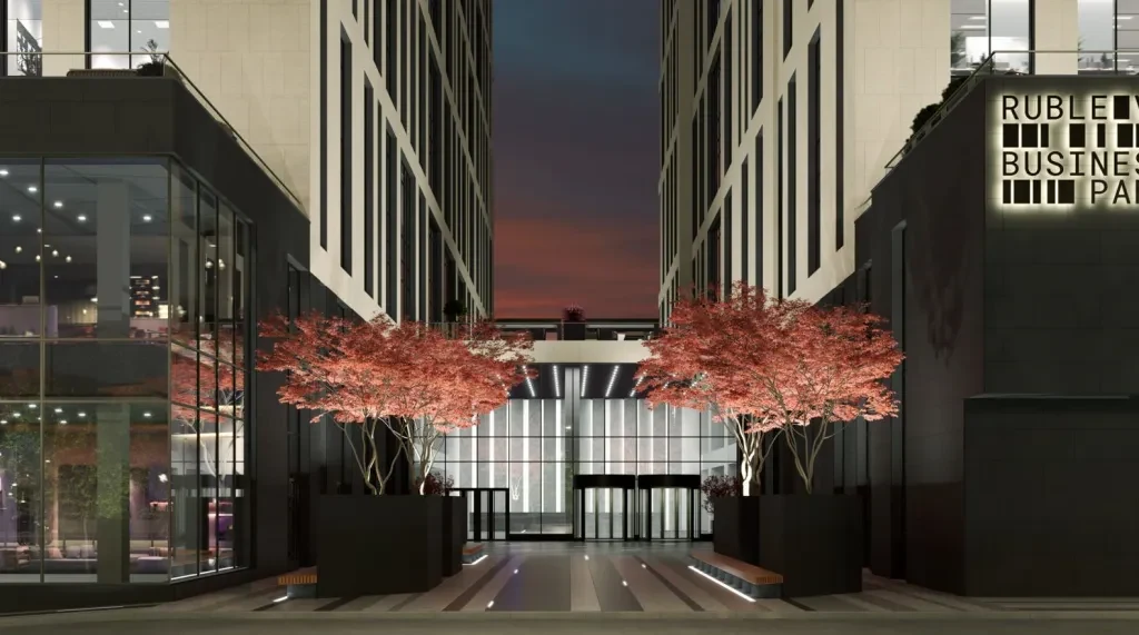 Благоустройство территории бц Rublevo Business Park
